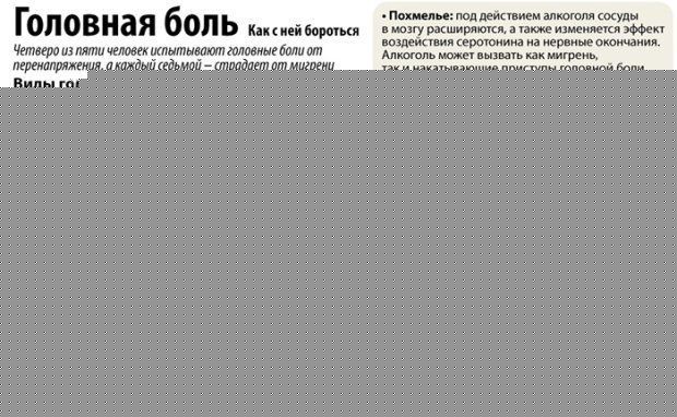 Виды головной боли